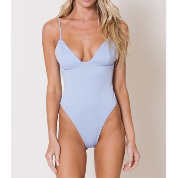 Lavender V-Neck Bodysuit - Picture 1 of 1